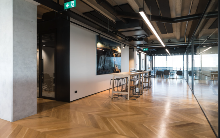 Giltrap Group | JSC American White Oak parquet Flooring Office Building
